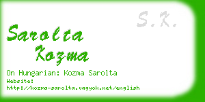 sarolta kozma business card